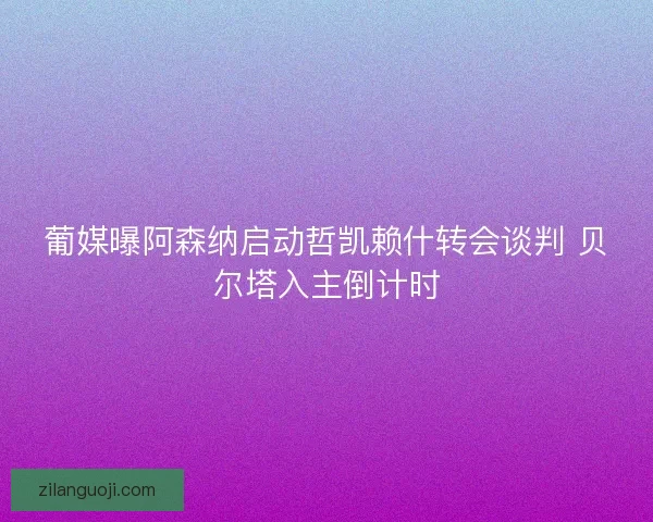 葡媒曝阿森纳启动哲凯赖什转会谈判 贝尔塔入主倒计时